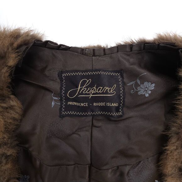 VINTAGE Genuine Fur Shrug Cardigan Bolero Wrap 90s Y2k Ballet Soft Girl Coquette - Picture 2 of 6